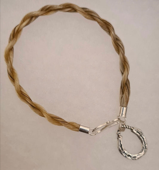 Horse Hair Bracelet with Horseshoe Charm
